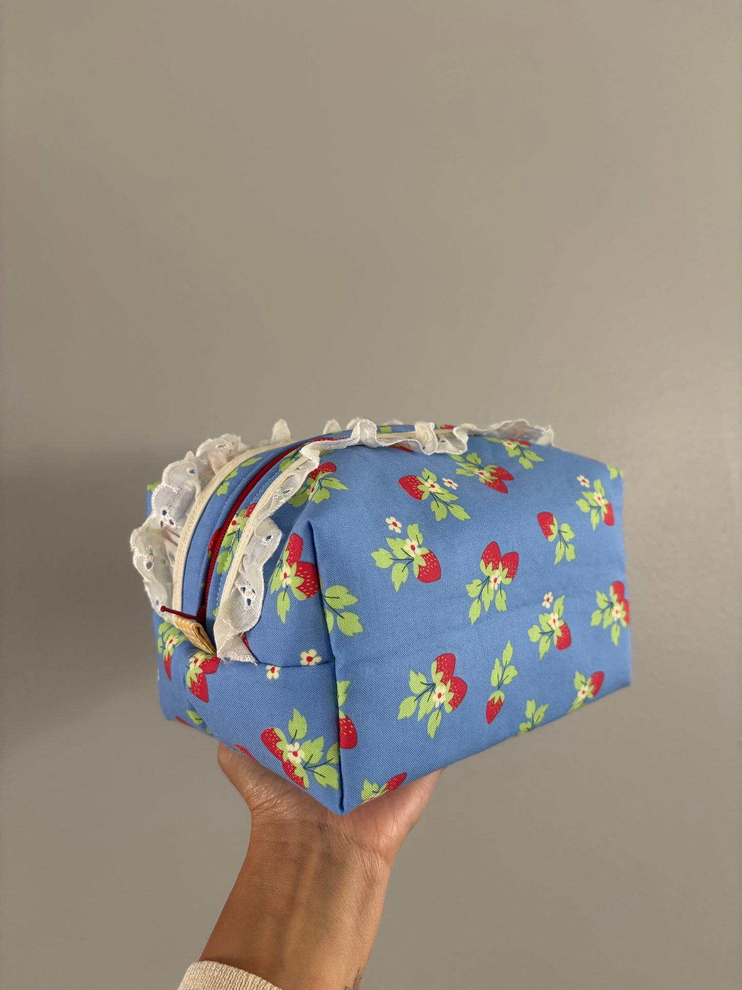 The Strawberry Fields Makeup Bag.
