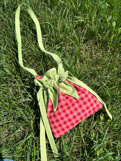 Strawberry Forever in Red + Pink Gingham.