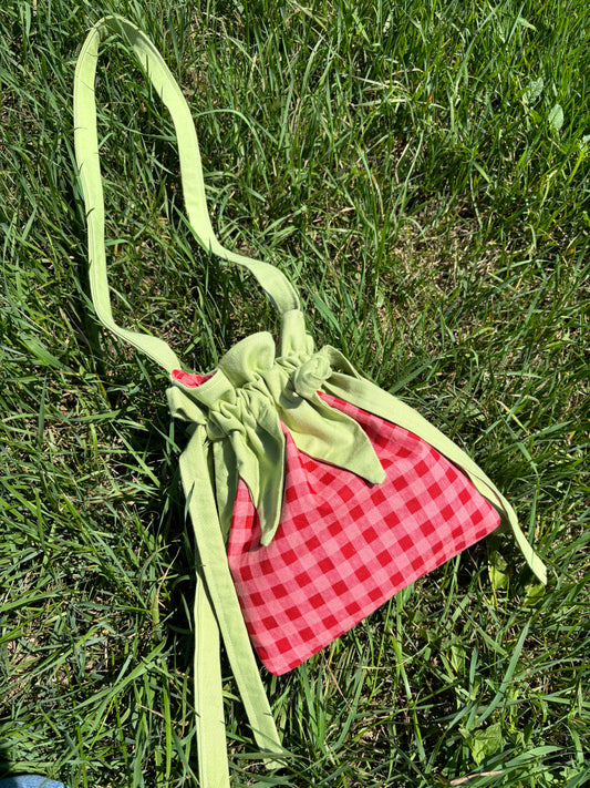 Strawberry Forever in Red + Pink Gingham.