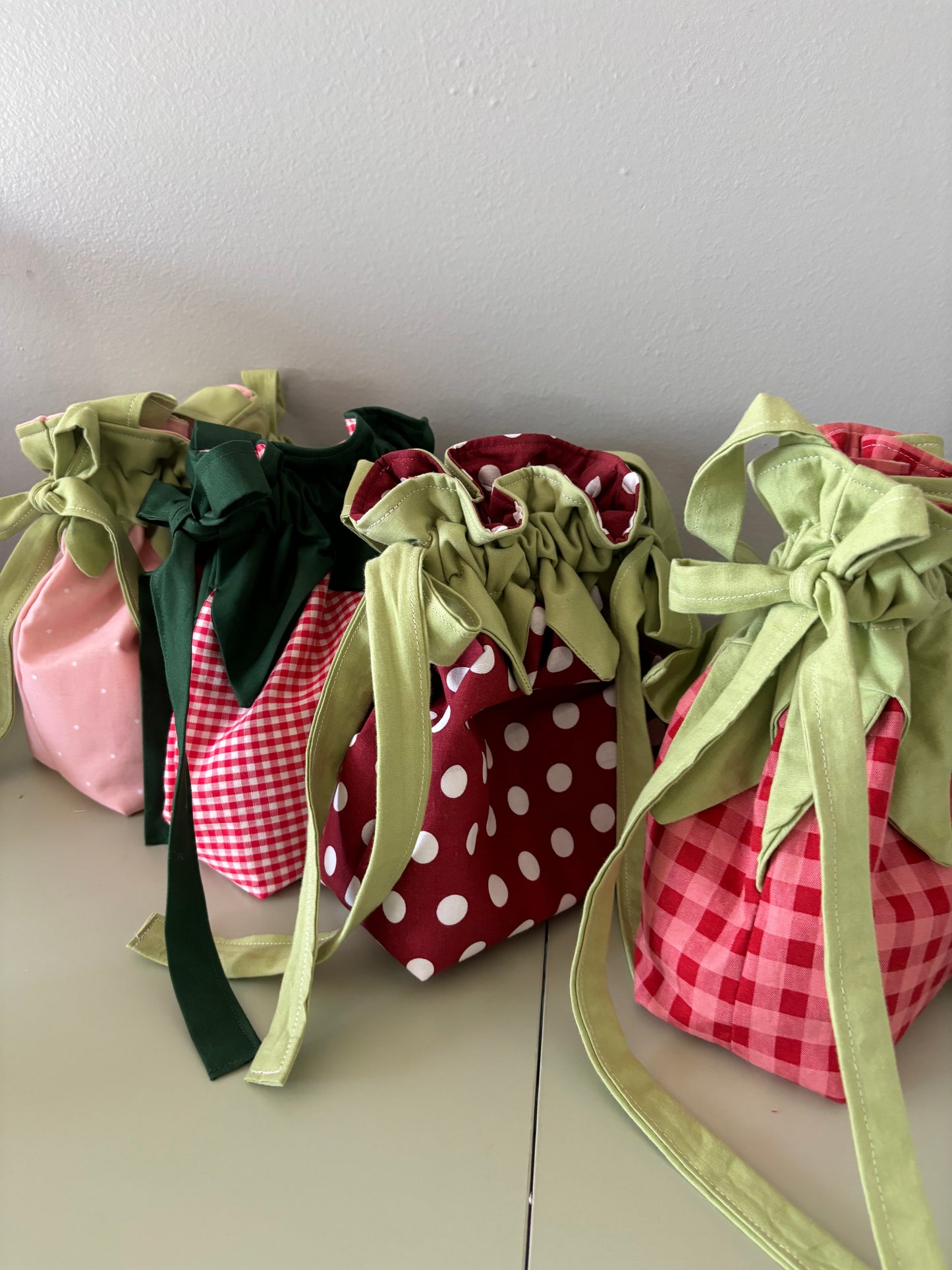 Strawberry Forever in Red + Pink Gingham.