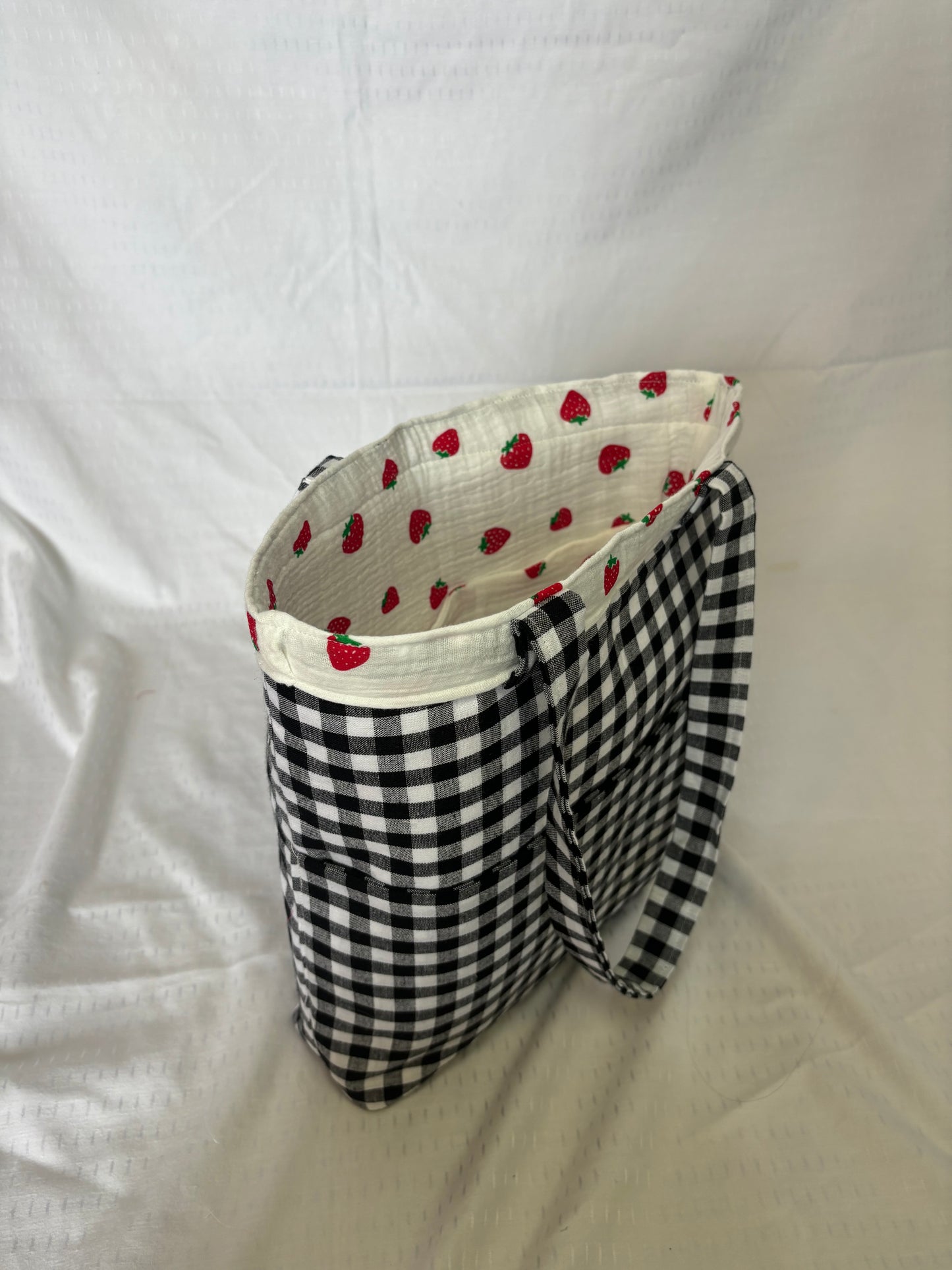 The Gingham Strawberry in Black.