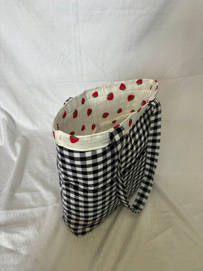 The Gingham Strawberry in Black.