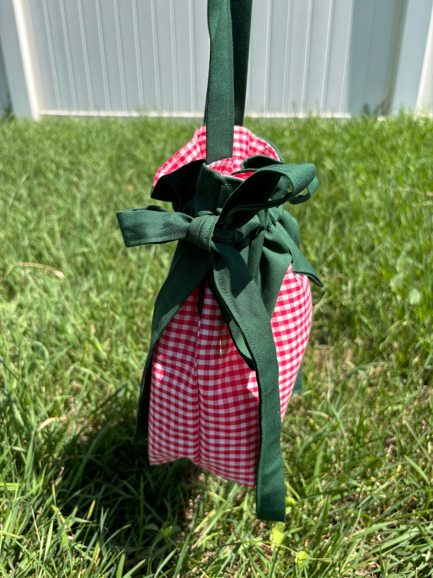 Strawberry Forever in Bright Red Gingham.