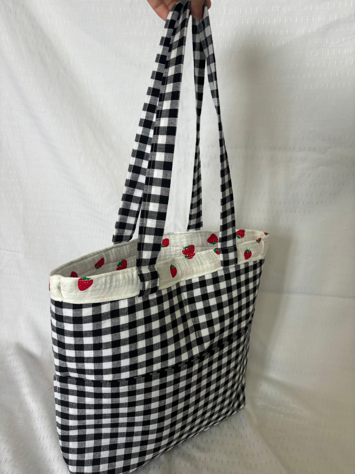 The Gingham Strawberry in Black.
