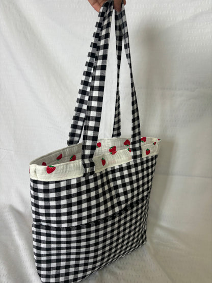 The Gingham Strawberry in Black.