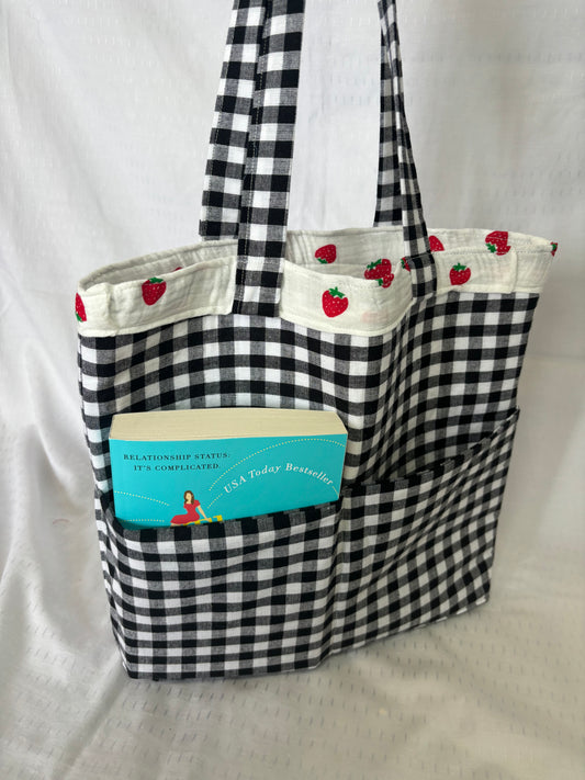 The Gingham Strawberry in Black.