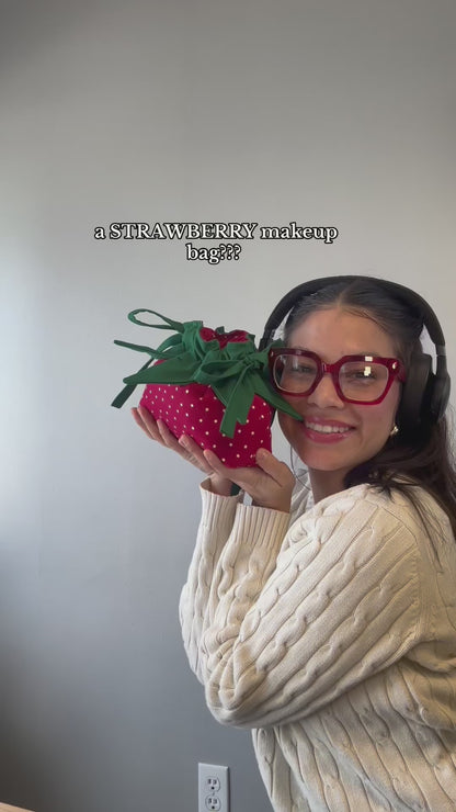 The Strawberry Makeup Bag. *PREORDER*